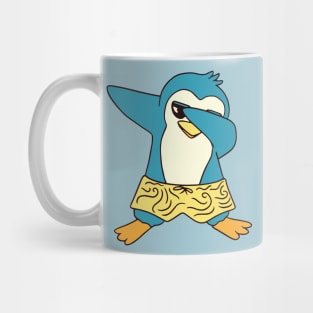 Dabbing Summer Penguin Cartoon Mug